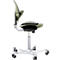 Siège de bureau HAG Capisco Puls 8010 Moss, siège selle, vérin à gaz 200 mm, hauteur d'assise réglable, piétement aluminium
