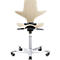 Siège de bureau HAG Capisco Puls 8010 Sand, siège selle, vérin à gaz 200 mm, hauteur d'assise réglable, piétement aluminium