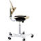 Siège de bureau HAG Capisco Puls 8010 Sand, siège selle, vérin à gaz 200 mm, hauteur d'assise réglable, piétement aluminium