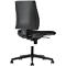 Siège de bureau INTRATA, mécanisme synchrone, sans accoudoirs, assise galbée avec arrondi pour les genoux, jusqu'à 110 kg, plastique, noir