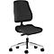 Siège de bureau LEANOS V ERGO Prosedia, mécanisme synchrone, sans accoudoirs, assise spéciale soutien du bassin, noir/aluminium poli