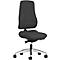 Siège de bureau LEANOS V KOMFORT Prosedia, mécanisme synchrone, sans accoudoirs, dossier haut, noir/aluminium poli