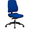 Siège de bureau LEANOS V KOMFORT Prosedia, mécanisme synchrone, sans accoudoirs, soutien lombaire, arrondi pour les genoux, bleu/noir