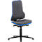 Siège de bureau NEON bimos, à contact permanent, modèle de base sans rembourrage, avec patins, bande flex bleu