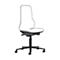 Siège de bureau NEON bimos, mécanisme synchrone, modèle de base sans rembourrage, avec roulettes, bande flex gris