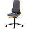 Siège de bureau NEON bimos, mécanisme synchrone, modèle de base sans rembourrage, avec roulettes, bande flex orange