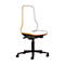 Siège de bureau NEON bimos, mécanisme synchrone, modèle de base sans rembourrage, avec roulettes, bande flex orange