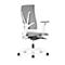 Siège de bureau Nowystyl 4ME, mécanisme synchrone, hauteur dossier réglable, sans accoudoirs, blanc/gris