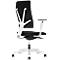 Siège de bureau Nowystyl 4ME, mécanisme synchrone, hauteur dossier réglable, sans accoudoirs, blanc/noir