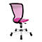 Siège de bureau pivotant pour enfants Titan Junior Topstar, sans accoudoirs, assise galbée, dossier en maille, piétement en alu, rose