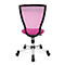 Siège de bureau pivotant pour enfants Titan Junior Topstar, sans accoudoirs, assise galbée, dossier en maille, piétement en alu, rose