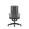 Siège de bureau PUREis3 Interstuhl, accoudoirs fixes, mécanisme synchrone 3D automatique, assise galbée, dossier capitonné en filet, gris fer/noir