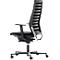 Siège de bureau R12, avec accoudoirs, armature noire, noir