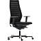 Siège de bureau R12, avec accoudoirs, armature noire, noir