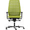 Siège de bureau R12, avec accoudoirs, armature noire, vert