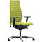 Siège de bureau R12, avec accoudoirs, armature noire, vert
