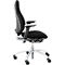 Siège de bureau RH Mereo 220, avec accoudoirs, mécanisme synchrone, assise plate, soutien lombaire, noir/argenté
