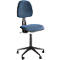 Siège de bureau Saloon, sans accoudoirs, avec protection des chants, hauteur ajustable, bleu