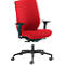 Siège de bureau SHAPE 29675 Dauphin, mécanisme synchrone, avec accoudoirs, soutien lombaire, rouge