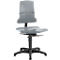 Siège de bureau SINTEC 2 bimos, contact permanent avec inclinaison réglable/profondeur ajustable, siège ortho, sans accoudoirs, avec patins