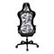Siège de bureau Sitness RS Sport Camouflage, mécanisme synchrone 3D, assise galbée, appui-tête intégré, avec accoudoirs, gris blanc/noir