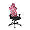 Siège de bureau Sitness RS Sport Camouflage, mécanisme synchrone 3D, assise galbée, appui-tête intégré, avec accoudoirs, rose/noir
