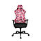 Siège de bureau Sitness RS Sport Camouflage, mécanisme synchrone 3D, assise galbée, appui-tête intégré, avec accoudoirs, rose/noir