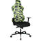 Siège de bureau Sitness RS Sport Camouflage, mécanisme synchrone 3D, assise galbée, appui-tête intégré, avec accoudoirs, vert/noir