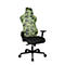 Siège de bureau Sitness RS Sport Camouflage, mécanisme synchrone 3D, assise galbée, appui-tête intégré, avec accoudoirs, vert/noir