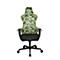 Siège de bureau Sitness RS Sport Camouflage, mécanisme synchrone 3D, assise galbée, appui-tête intégré, avec accoudoirs, vert/noir