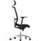 Siège de bureau SSI Proline Edition 10 - mécanisme synchrone - assise ergonomique - dossier filet - avec repose tête - avec accoudoirs - noir - piètement alu - Schäfer Shop Select
