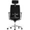 Siège de bureau SSI Proline Edition 10 - mécanisme synchrone - assise ergonomique - dossier filet - avec repose tête - avec accoudoirs - noir - piètement alu - Schäfer Shop Select