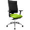 Siège de bureau SSI PROLINE S3 - synchrone - avec accoudoirs - dossier 3D en filet - assise spéciale soutien du bassin - vert pomme/noir - Schäfer Shop Select