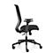 Siège de bureau to-sync work mesh Dauphin, avec accoudoirs, mécanisme synchrone, assise capitonnée confortable, dossier en filet, noir/noir