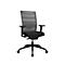 Siège de bureau Topstar AirWork, avec accoudoirs, mécanisme auto-synchrone, assise multicouche et dossier résille, gris/noir