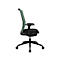 Siège de bureau Topstar AirWork, avec accoudoirs, mécanisme auto-synchronisé, assise multicouche, dossier résille avec soutien lombaire, menthe/noir