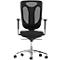 Siège de bureau Topstar Net Pro 100, avec accoudoirs, mécanisme synchrone ponctuel, assise ergonomique, dossier résille, Stiftung Warentest GUT 2,3, noir/argenté