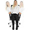 Siège de bureau Topstar SITNESS OPEN X, avec accoudoirs, mécanisme synchrone 3D, assise galbée, dossier en filet, noir/argental