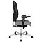 Siège de bureau Topstar SITNESS OPEN X, avec accoudoirs, mécanisme synchrone 3D, assise galbée, dossier en filet, noir/gris/argent