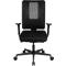 Siège de bureau Topstar SITNESS OPEN X, avec accoudoirs, mécanisme synchrone 3D, assise galbée, dossier en filet, noir/noir