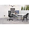 Siège de bureau WIKI, avec accoudoirs, dossier en maille, structure en plastique, noir