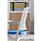 Siège de bureau WithMe, avec accoudoirs, mécanisme auto-synchrone, assise plate, dossier plastique perforé, housse d'assise amovible, gris clair/bleu clair