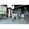 Siège de bureau WithMe, avec accoudoirs, mécanisme auto-synchrone, assise plate, dossier plastique perforé, housse d'assise amovible, gris clair/bleu clair