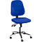 Siège de bureau YOUNICO PLUS 8 Prosedia, mécanisme synchrone, sans accoudoirs, dossier 3D bas, aluminium poli/bleu