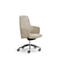 Siège de direction à dossier mi-hauteur OPERA, avec accoudoirs, mécanisme synchrone, assise plate confortable, similicuir, beige sable