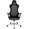 Siège de direction Open Chief Premium, avec accoudoirs, mécanisme synchrone, assise galbée, repose-tête, noir/alu blanc