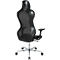 Siège de direction Open Chief Premium, avec accoudoirs, mécanisme synchrone, assise galbée, repose-tête, noir/alu blanc