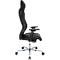 Siège de direction Open Chief Premium, avec accoudoirs, mécanisme synchrone, assise galbée, repose-tête, noir/alu blanc