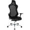 Siège de direction Open Chief Premium, avec accoudoirs, mécanisme synchrone, assise galbée, repose-tête, noir/alu blanc
