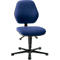 Siège de laboratoire Basic, rembourrage tissu, bleu Duotec